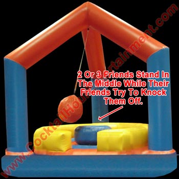 boulder toss inflatable game arcade party rental
